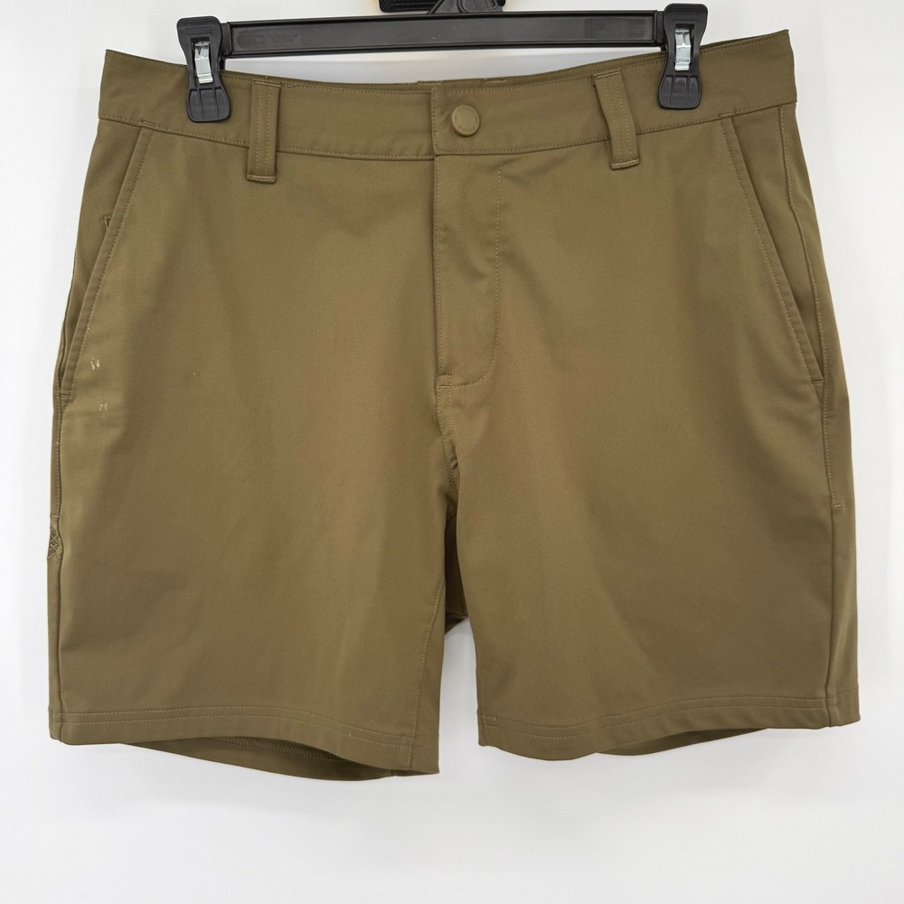 Rhone Shorts Mens 30 Olive Green Commuter Technical Stretch Performance *READ*